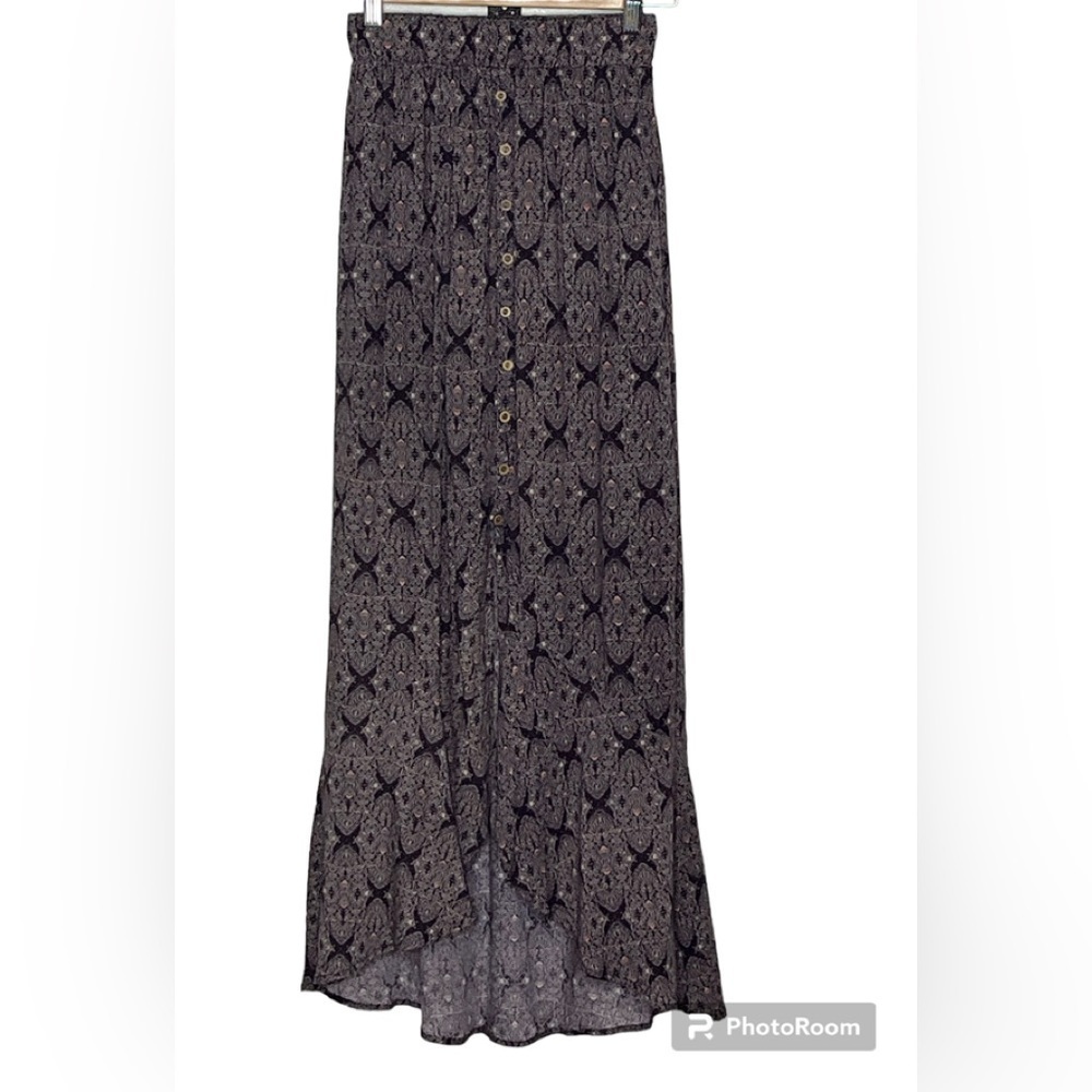 Le Lis Rayon Button Down Front Skirt Sz Small